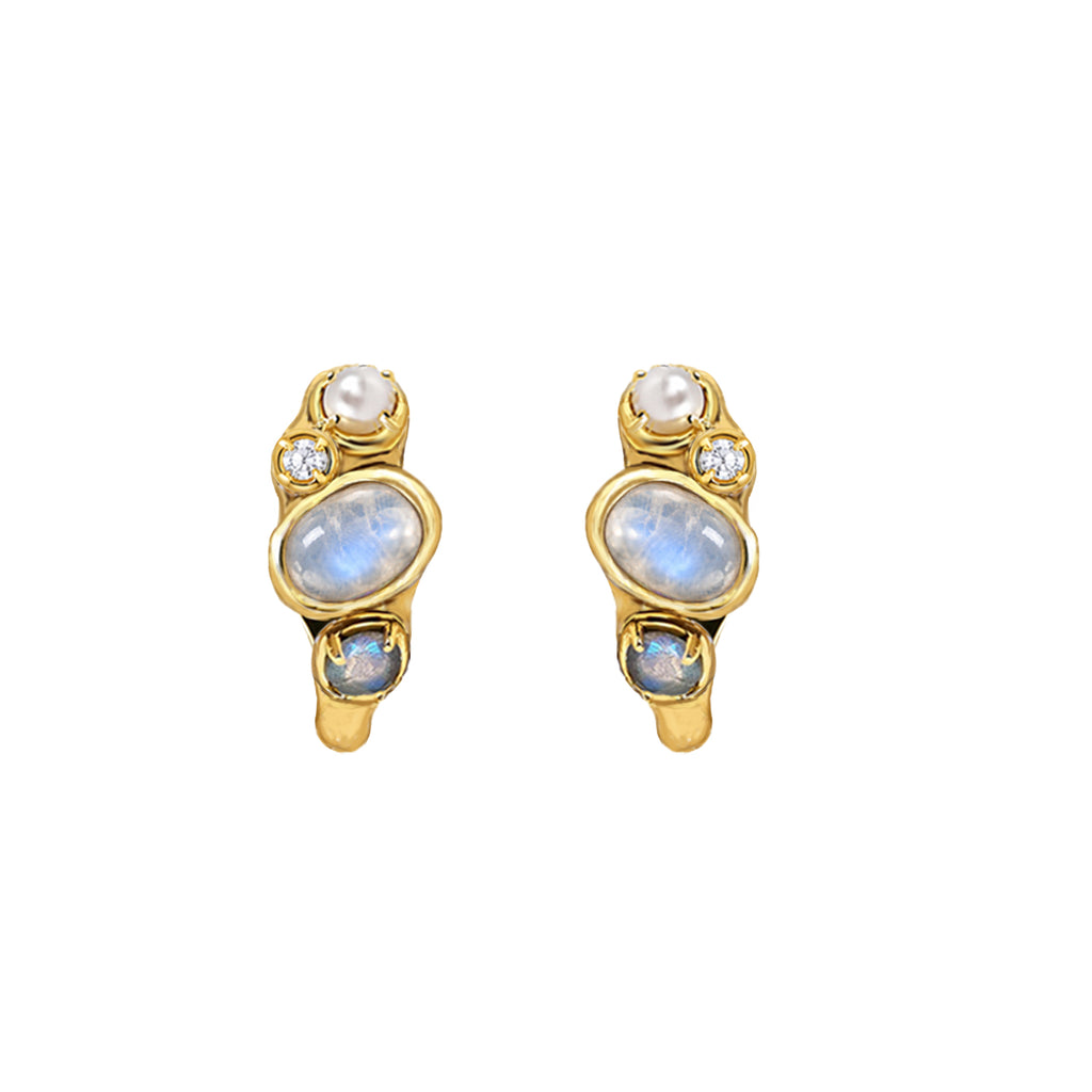 Vesper Gate-Moonstone Pearl Earring | Meaningful Gemstone Jewelry | Holymoonly