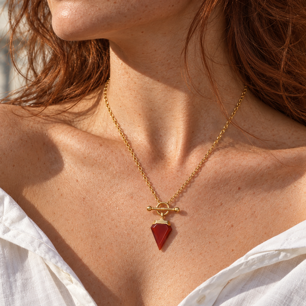 The Red Agate Wish Necklace