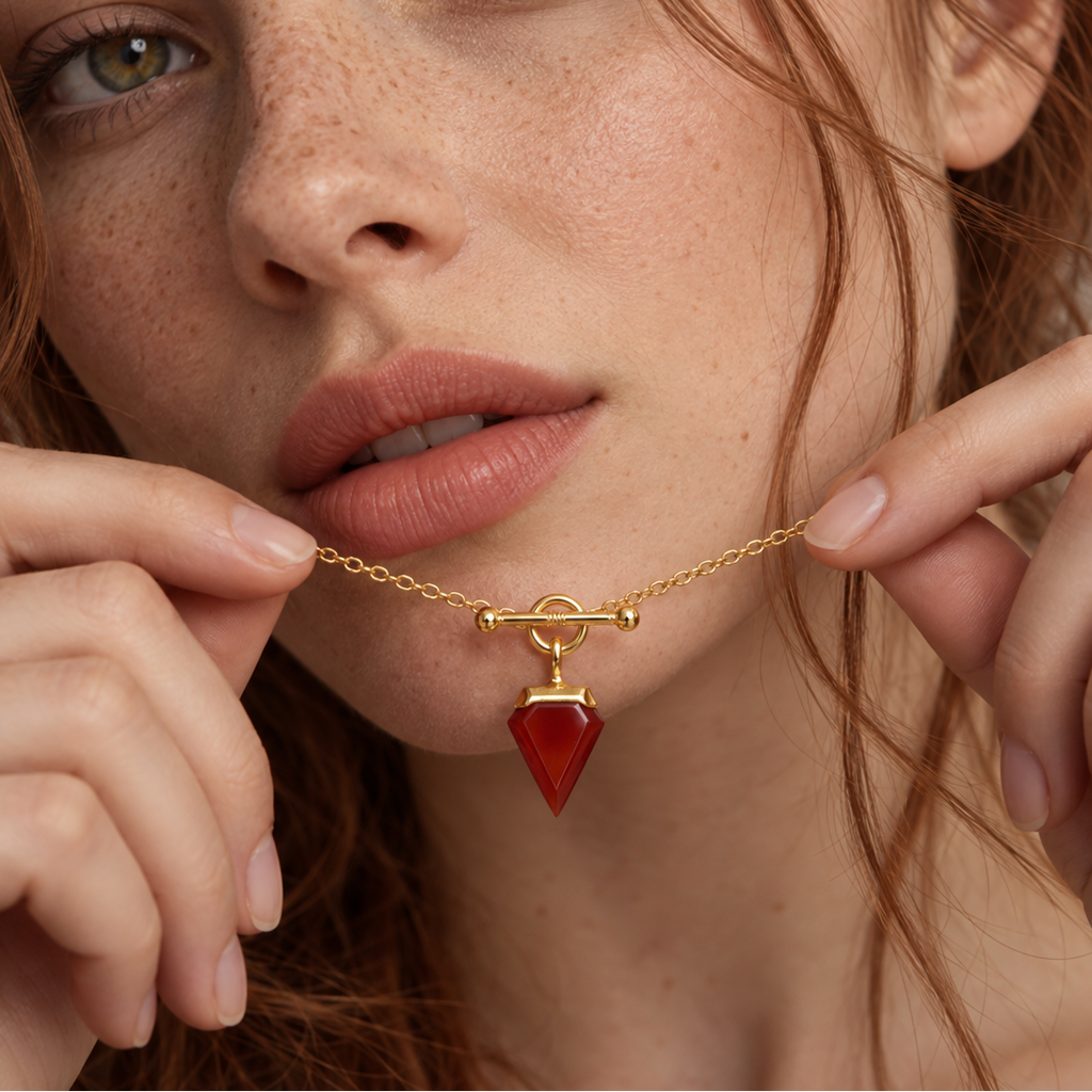 The Red Agate Wish Necklace